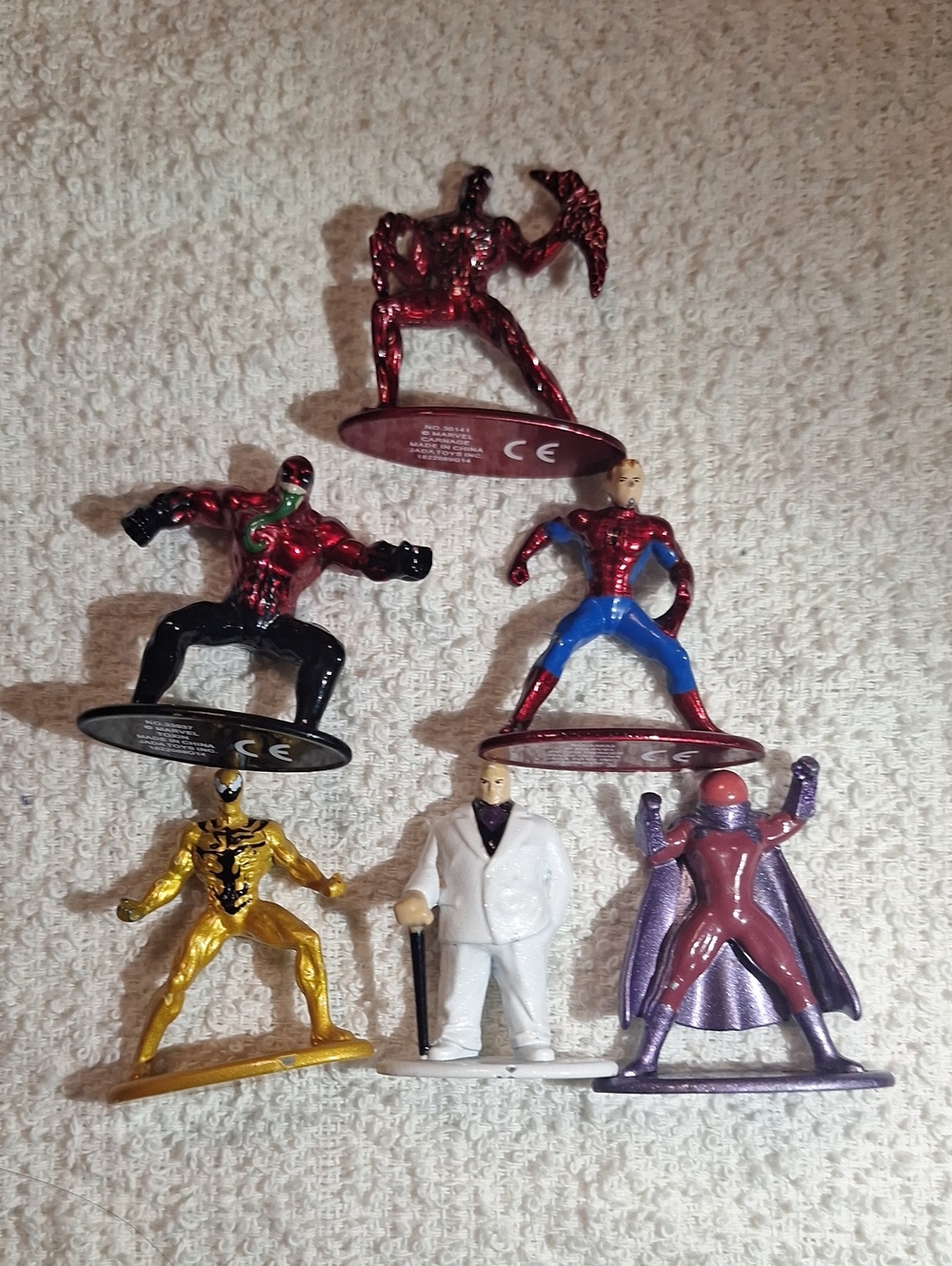 Marvel Mini Action Figure Set - Red, Blue, Gold, White, Purple